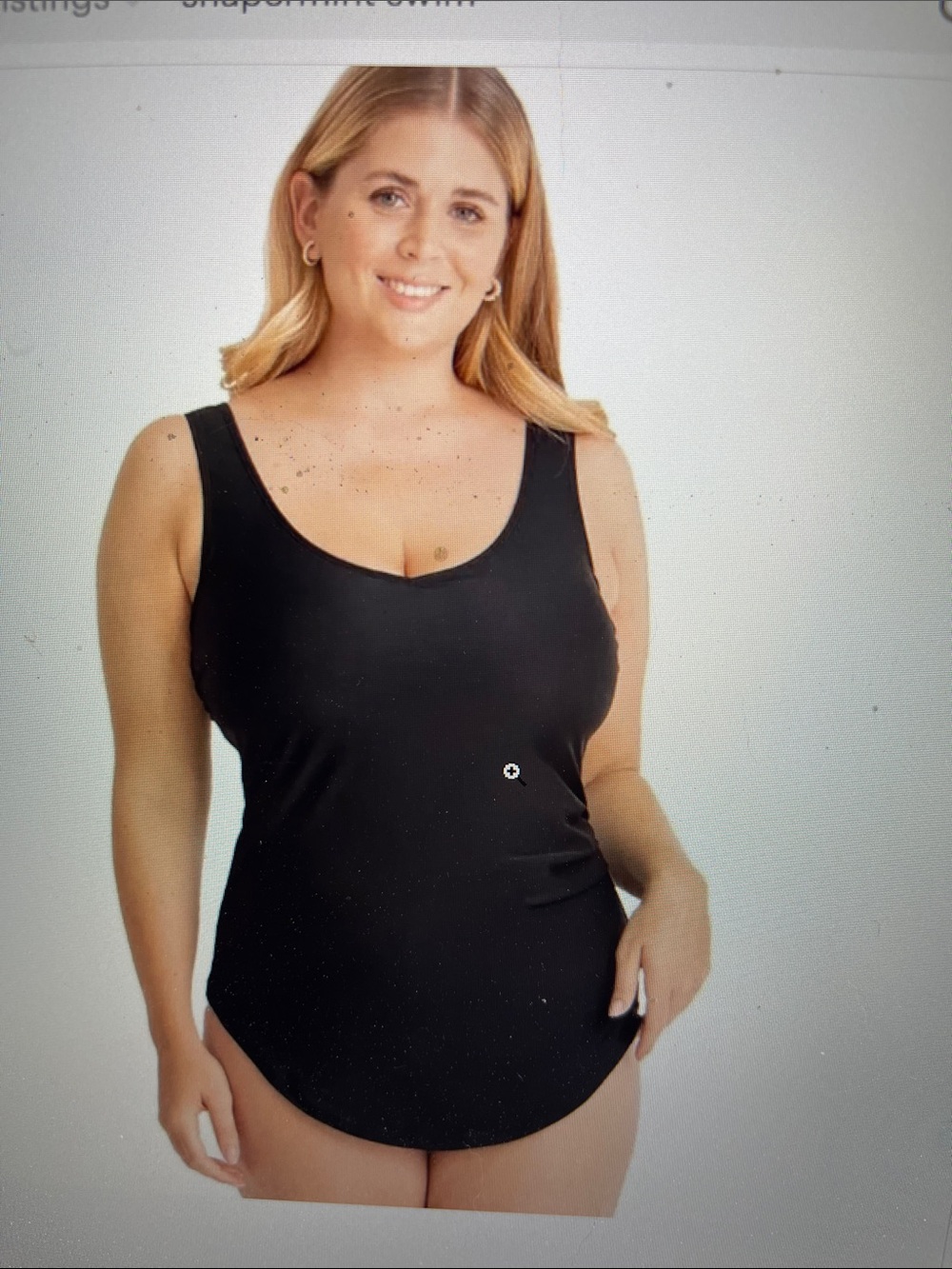 Shapermint Black One-Piece Swimsuit - V-Neck